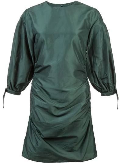 Cynthia Rowley Ruched Short Dress In Green