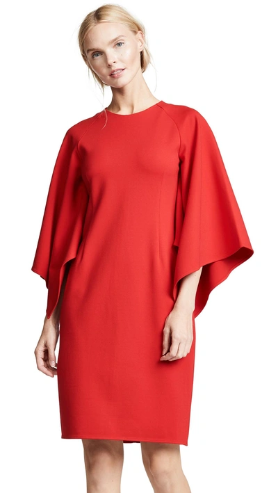 Rhié Draped Sleeve Dress In Fire Red