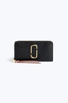 Marc Jacobs Snapshot Standard Continental Wallet In Black/rose