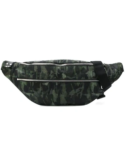 Dolce & Gabbana Camouflage Print Belt Bag In Green