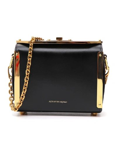 Alexander Mcqueen Chain Strap Box Bag In Black