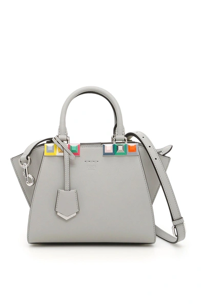 Fendi 3jours Mini Tote In Grey