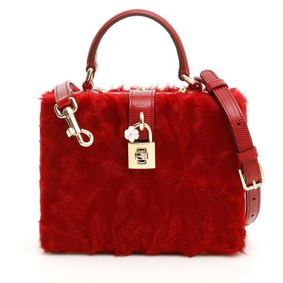 Dolce & Gabbana Mini Box Top Handle Bag In Red