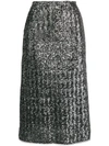 Gianluca Capannolo Sequinned Skirt In Grey