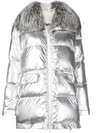 Yves Salomon - Army Silver Ultra Light Down Puffer Jacket In B1127 Silve