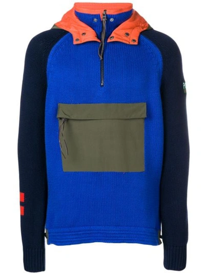 Polo Ralph Lauren Zipped Front Sweater In Blue