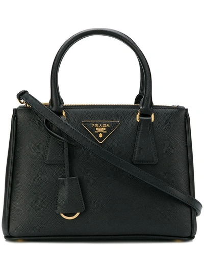 Prada Saffiano Lux Tote Bag - Black In Black