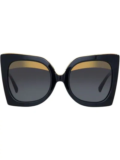 N°21 Linda Farrow Sunglasses In Black