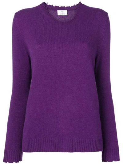 Allude Round Neck Jumper In Purple