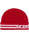 Gcds Beanie Mit Intarsienlogo In Red