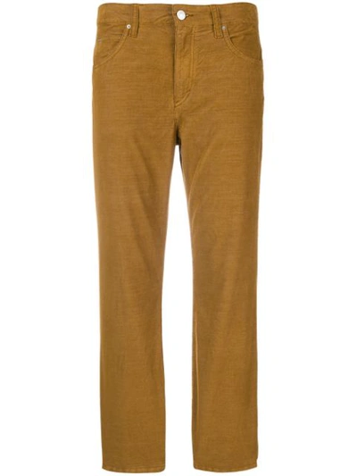 Isabel Marant Étoile Cropped Corduroy Trousers In Brown