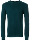 Zanone Long Sleeved Sweater In Green