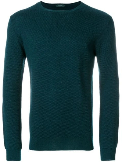 Zanone Long Sleeved Sweater In Green