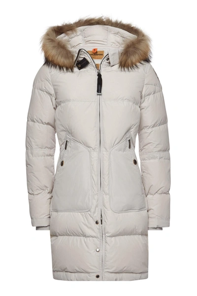 Parajumpers Light Long Bear Down Parka With Fur-trimmed Hood In Silver |  ModeSens