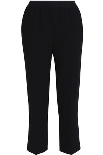 Agnona Woman Stretch-wool Straight-leg Pants Black