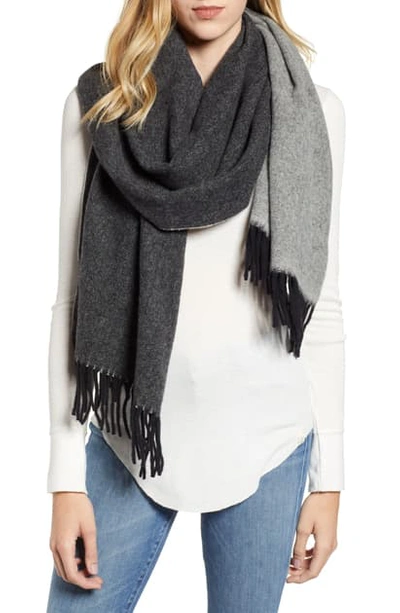 Canada Goose Reversible Bicolor Woven Scarf In Black