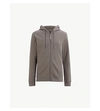 Allsaints Raven Slim-fit Cotton-fleece Hoody In Core Grey