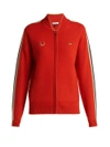 Bella Freud - Race Track Zip Up Wool Track Jacket - Womens - Red