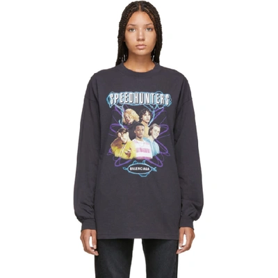 Balenciaga Speedhunters Cotton Long-sleeve T-shirt In 1055 Washbl