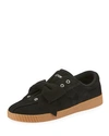 Tretorn Nylite Silky Suede Lace-up Sneakers W/ Bow In Black