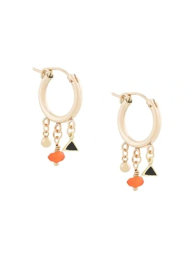 Petite Grand Arid Tassle Hoops In Gold