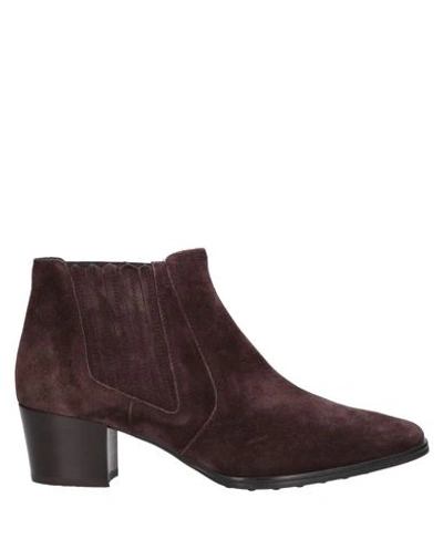 Tod's Ankle Boot In Dark Brown