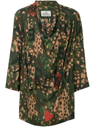 Vivienne Westwood Camouflage Print Shirt In Multicolour
