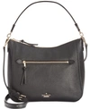 Kate Spade Jackson Street - Quincy Leather Hobo In Black/gold
