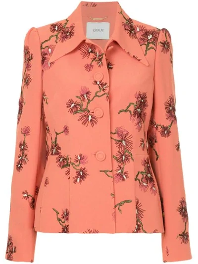 Erdem Floral Print Suit Jacket In Pink