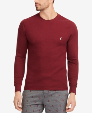 polo ralph lauren men's waffle knit crew neck shirt