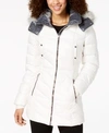 Marc New York Shirley Hooded Faux Fur Trim Parka In White