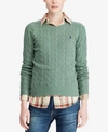 Polo Ralph Lauren Cable-knit Cotton Sweater In Green