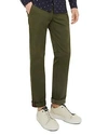 Ted Baker Seleb Slim Fit Chinos In Green