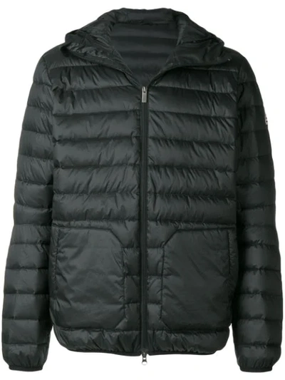 Pyrenex Quilted Hooded Coat In Black