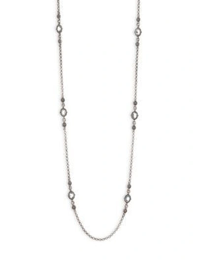 Konstantino Pythia Crystal, Corundum & Sterling Silver Rope Necklace