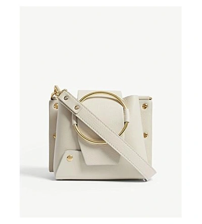 Yuzefi Mini Delila Leather Shoulder Bag In Cream