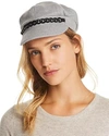 August Hat Company Chain-trim Newsboy Cap In Gray