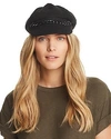 August Hat Company Chain-trim Newsboy Cap In Black