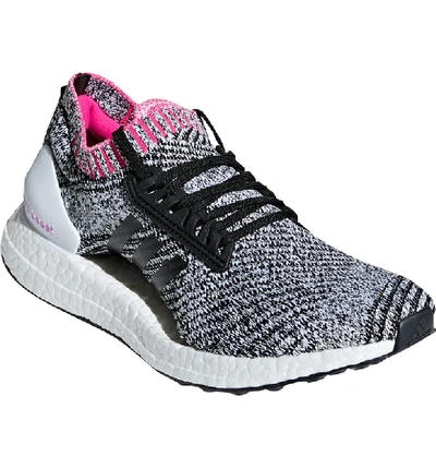 Adidas Originals Women's Ultraboost X Primeknit Lace Up Sneakers In White/ Black/ Shock Pink