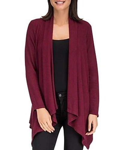 B Collection By Bobeau Amie Waterfall Cardigan In Tibetan Red