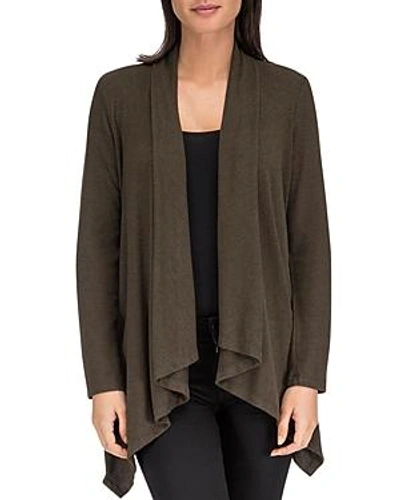 B Collection By Bobeau Amie Waterfall Cardigan In Military Olive