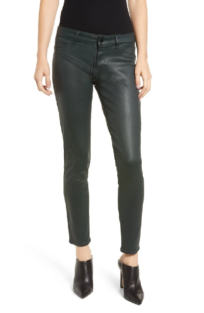 Dl Emma Low-rise Coated Skinny Jeans In Ivy