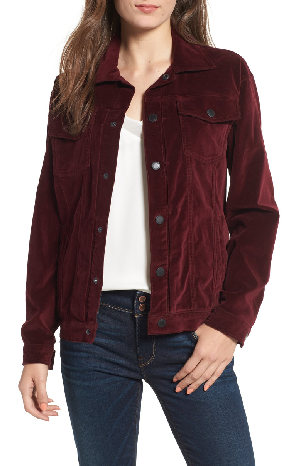 velour trucker jacket