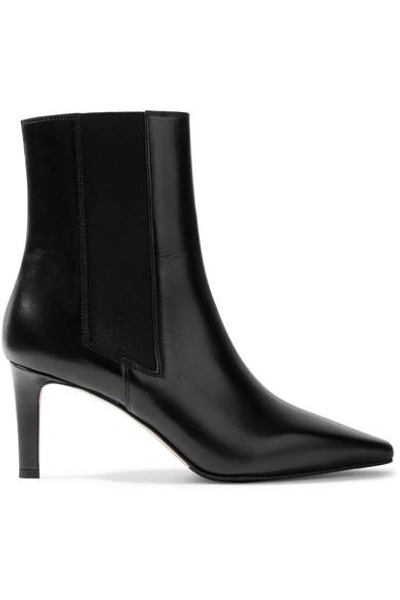 Aeyde Leila Leather Ankle Boots In Black