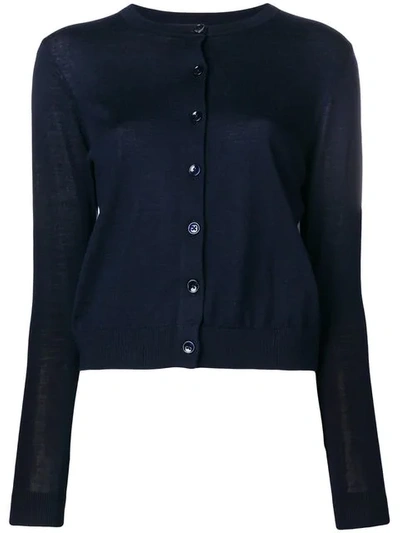 Ps By Paul Smith Simple Cardigan In Blue