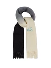 Acne Studios Kelow Dye Scarf In Charcoal/off White/grey