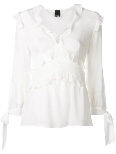 Pinko Ruffled Blouse In White