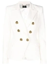 Elisabetta Franchi Double Buttoned Jacket In White