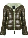 Duvetica Zipped Padded Jacket In Green