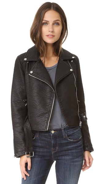 Elevenparis Leatherette Jacket In Black | ModeSens